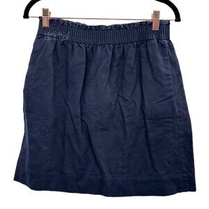 J. Crew Factory Linen Blend Navy Skirt 4